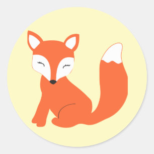 Adesivo Fox bonito do bebê da floresta