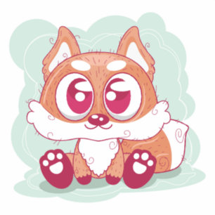 Adesivo Fox bonito dos desenhos animados