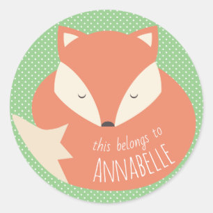 Adesivo Fox bonito feito sob encomenda do sono