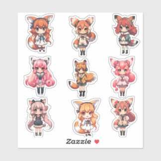 Adesivo Fox Chibi Art Bonitão