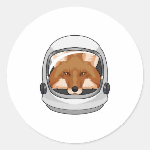 Adesivo Fox como astronauta com capacete