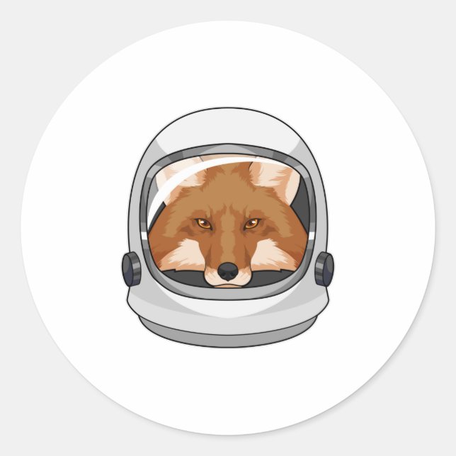 Adesivo Fox como astronauta com capacete (Frente)