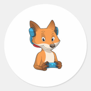 Adesivo Fox como Jogador com Joystick