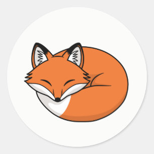 Adesivo Fox dos desenhos animados do sono