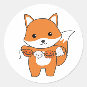 Adesivo Fox Happy Halloween Pumpkin Bat Costume Classume R