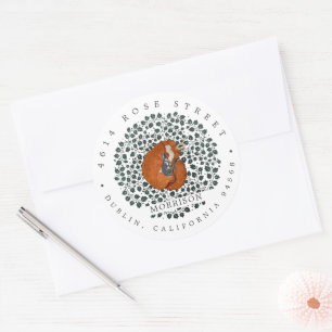 Adesivo Fox & Hare Woodland   Rótulo de Endereço de Devolu