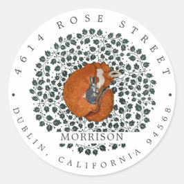 Adesivo Fox & Hare Woodland | Rótulo de Endereço de Devolu