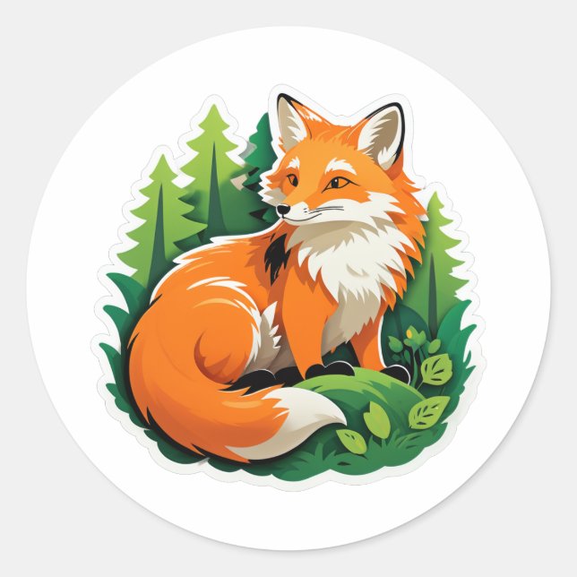 Adesivo Fox in Forest Sticker (Frente)