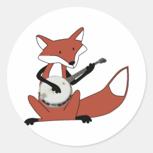 Adesivo Fox que joga o banjo