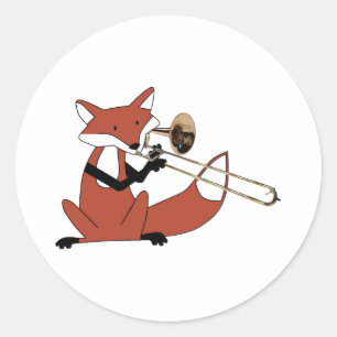 Adesivo Fox que joga o Trombone