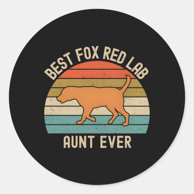 Adesivo Fox Red Lab Tunt Best Ever Labrriever (Frente)