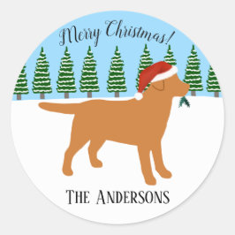 Adesivo Fox Red Labrador Santa Hat