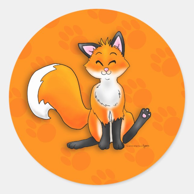Adesivo Fox Stickers (Frente)