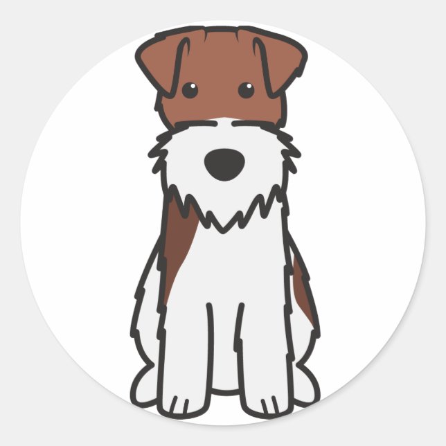 Adesivo Fox Terrier Dog Cartoon (Frente)