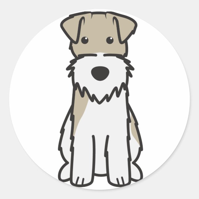 Adesivo Fox Terrier Dog Cartoon (Frente)