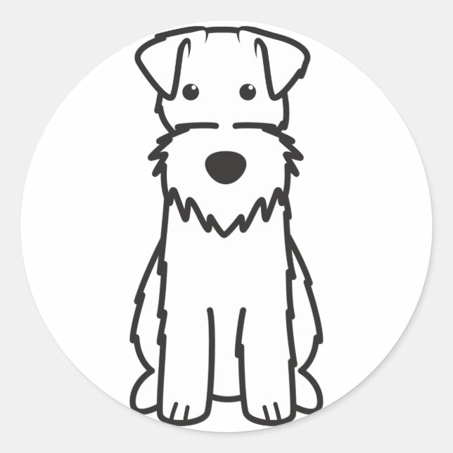 Adesivo Fox Terrier Dog Cartoon (Frente)