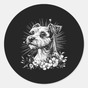Adesivo Fox Terrier Dog Lover Estilo Retro Tatuagem