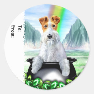 Adesivo Fox Terrier Pote O Dourado