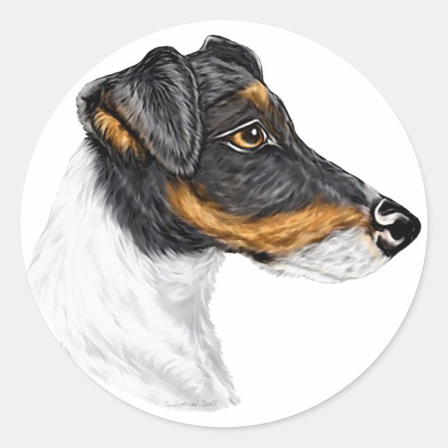 Adesivo Fox Terrier suave (Frente)