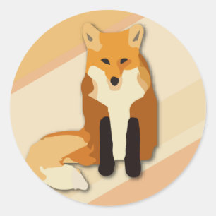 Adesivo Fox vermelho da laranja