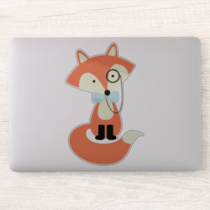 Adesivo Fox vermelho do hipster do Monocle