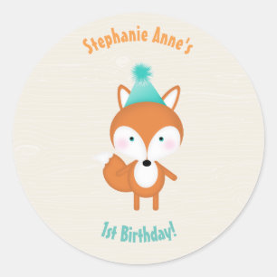 Adesivo Fox Woodland com Balões