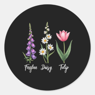 Adesivo Foxglove Daisy Tulip Floral Girl Mãe Design Flor