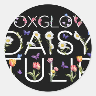 Adesivo Foxglove Daisy Tulip Sutil Floral Anti-Trump Resi