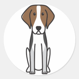 Adesivo Foxhound Dog Cartoon Americano