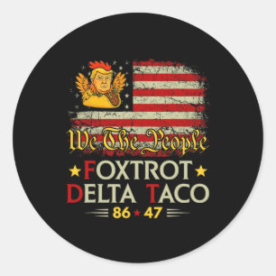 Adesivo Foxtrot Delta Taco 8647 Vamos Go Taco Us Flag