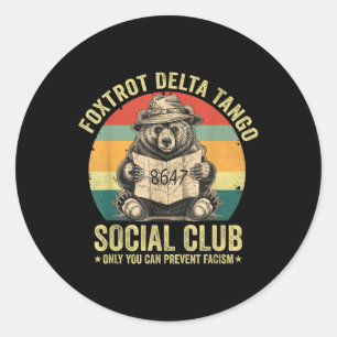Adesivo Foxtrot Delta Tango Social Club Proteja Nossa Naçã