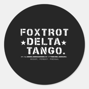 Adesivo Foxtrot Delta Tango - Tipografia Tática Militar