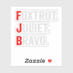 Adesivo Foxtrot Juliet Bravo Pro América Presente Patrió