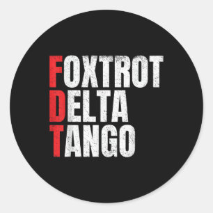 Adesivo Foxtrots Delta Tangos Funny Foxtrots Delta Tangos