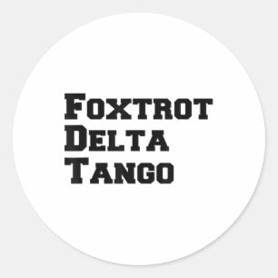 Adesivo Foxtrots Delta Tangos Funny Foxtrots Delta Tangos