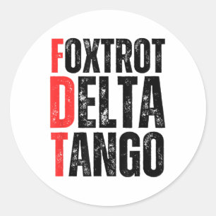 Adesivo Foxtrots Delta Tangos Shirt Engraçado Foxtrots Del