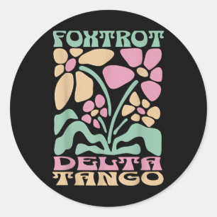 Adesivo Foxtrots Deltas Tangas Retro Floral Boho