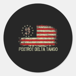 Adesivo Foxtrots Deltas Tangos 86 47 Bandeira Americana
