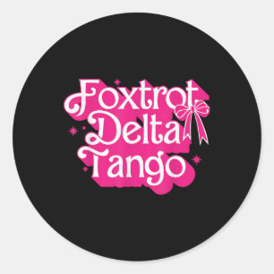 Adesivo Foxtrots Deltas Tangos Arco de coquetes cor-de-ros