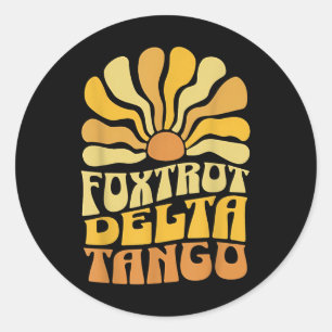 Adesivo Foxtrots Deltas Tangos Retro Vintage Boho Aestheti