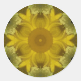 Adesivo Fractal amarelo-sol