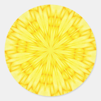 Adesivo Fractal de Flor Amarelo