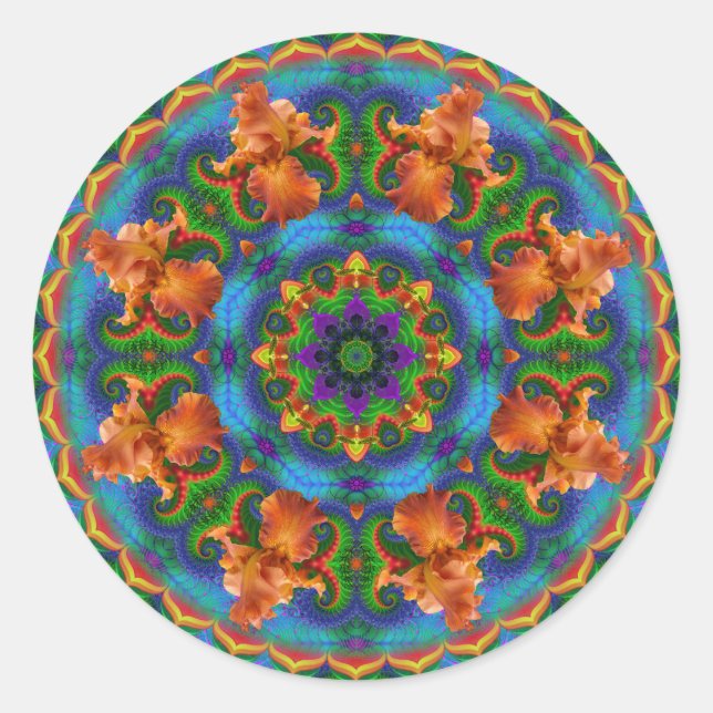 Adesivo Fractal Floral Mandala (Frente)