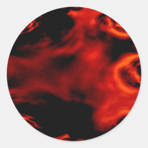 Adesivo Fractal Fogo Vermelho