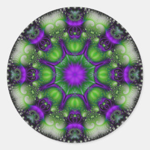 Adesivo Fractal Mandala - Delícia Lavanda