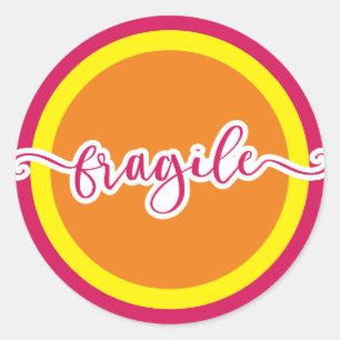 Adesivo Frágil - cores personalizadas