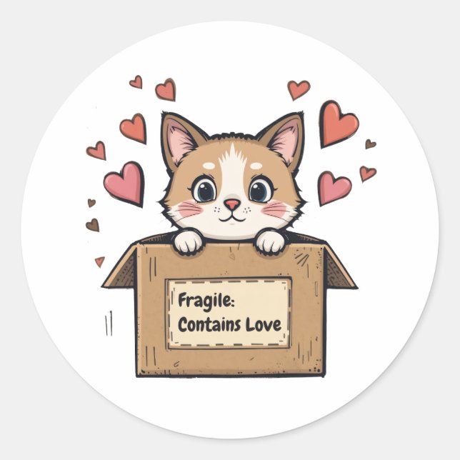 Adesivo Fragile: Contains Love (Frente)
