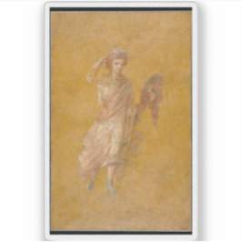 Adesivo Fragmento de um Painel Fresco Amarelo com Uso