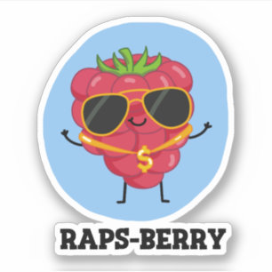 Adesivo Framboesa Engraçado de rap-berry