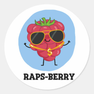 Adesivo Framboesa Engraçado de rap-berry